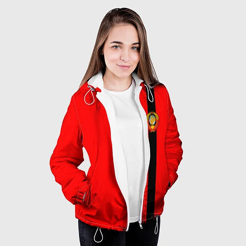 Женская куртка Советский Союз / 3D-Белый – фото 3