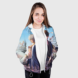 Куртка с капюшоном женская Gintama, цвет: 3D-белый — фото 2