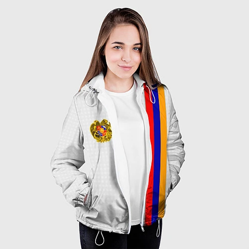 Женская куртка I Love Armenia / 3D-Белый – фото 3