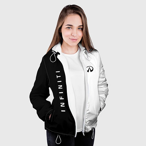 Женская куртка Infiniti: Black & White / 3D-Белый – фото 3