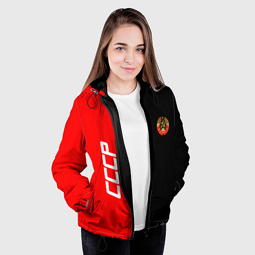 Женская куртка СССР: Red Collection / 3D-Черный – фото 3