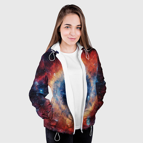 Женская куртка Взрыв к космосе / 3D-Белый – фото 3