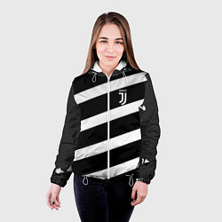 Куртка с капюшоном женская Juve: B&W Lines, цвет: 3D-белый — фото 2