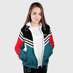 Куртка с капюшоном женская Firm 90s: Arrows Style, цвет: 3D-белый — фото 2