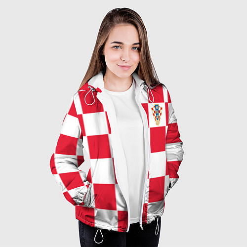 Женская куртка Сборная Хорватии: Домашняя ЧМ-2018 / 3D-Белый – фото 3