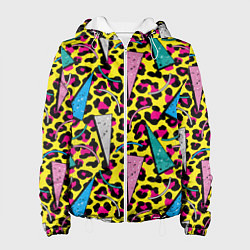 Куртка с капюшоном женская 80s Leopard, цвет: 3D-белый