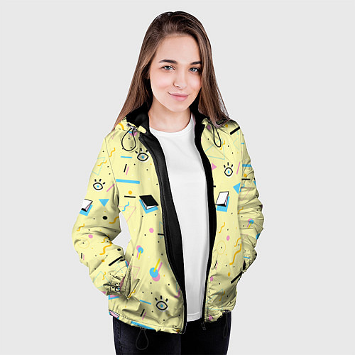 Женская куртка Минималистичная геометрия / 3D-Черный – фото 3