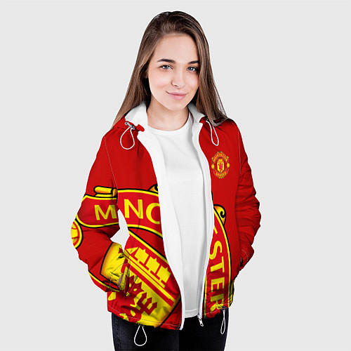 Женская куртка FC Man United: Red Exclusive / 3D-Белый – фото 3