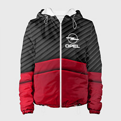 Куртка с капюшоном женская Opel: Red Carbon, цвет: 3D-белый