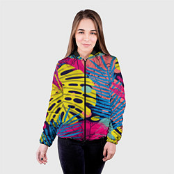 Куртка с капюшоном женская Тропическая мода, цвет: 3D-черный — фото 2