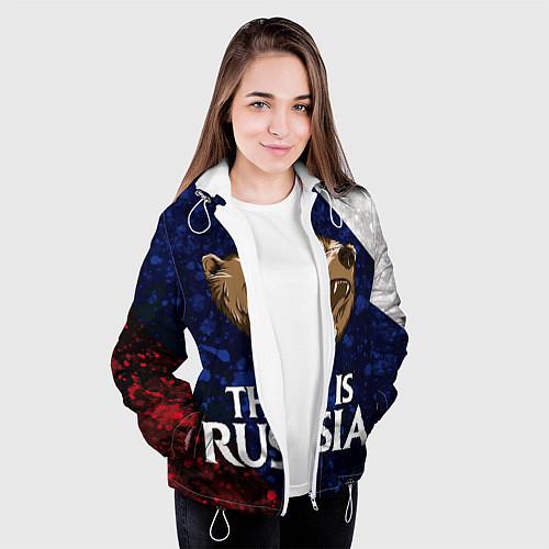 Женская куртка Russia: Roaring Bear / 3D-Белый – фото 3