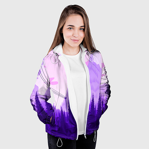 Женская куртка Firewatch: Violet Wood / 3D-Белый – фото 3