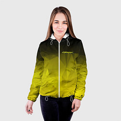 Куртка с капюшоном женская Cyberpunk 2077: Yellow Poly, цвет: 3D-белый — фото 2