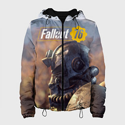 Куртка с капюшоном женская Fallout 76, цвет: 3D-черный