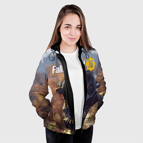 Женская куртка Fallout 76 / 3D-Черный – фото 3