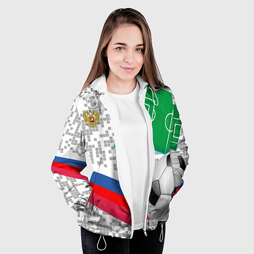 Женская куртка Русский футбол / 3D-Белый – фото 3