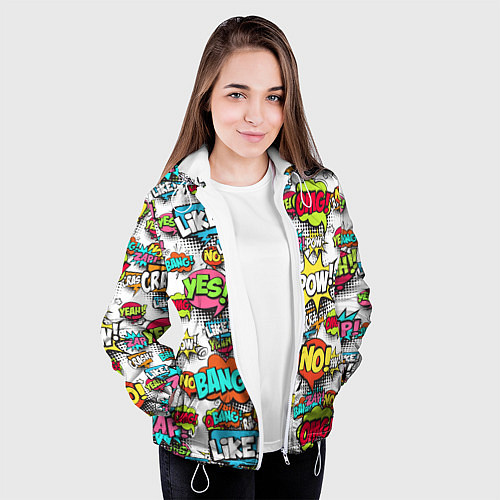 Женская куртка Pop art Fashion / 3D-Белый – фото 3