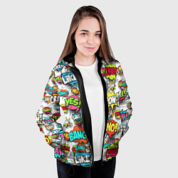 Куртка с капюшоном женская Pop art Fashion, цвет: 3D-черный — фото 2