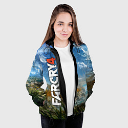 Куртка с капюшоном женская Far Cry 4: Ice Mountains, цвет: 3D-черный — фото 2