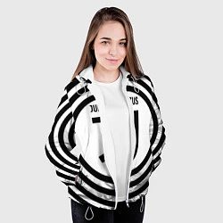 Куртка с капюшоном женская FC Juventus Round, цвет: 3D-белый — фото 2