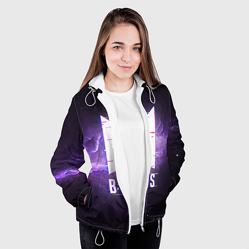 Женская куртка BTS: Violet Space / 3D-Белый – фото 3