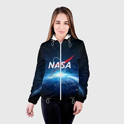 Куртка с капюшоном женская NASA: Sunrise Earth, цвет: 3D-белый — фото 2
