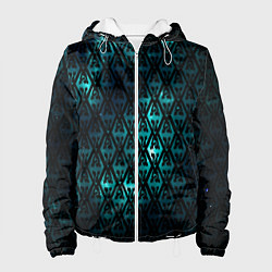 Куртка с капюшоном женская TES: Blue Pattern, цвет: 3D-белый