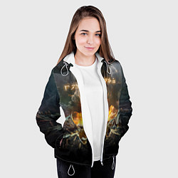 Куртка с капюшоном женская TES: Dragon Flame, цвет: 3D-белый — фото 2