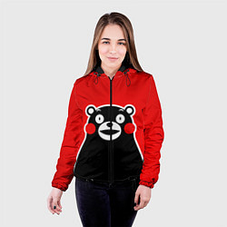 Куртка с капюшоном женская Kumamon Smile, цвет: 3D-черный — фото 2