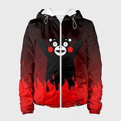 Куртка с капюшоном женская Kumamon: Hell Flame, цвет: 3D-белый