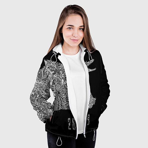 Женская куртка Черная свинья 2019 / 3D-Белый – фото 3