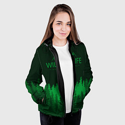 Куртка с капюшоном женская Wildlife Adventure, цвет: 3D-черный — фото 2