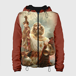 Куртка с капюшоном женская Славянский бог, цвет: 3D-черный