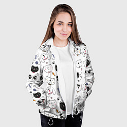 Куртка с капюшоном женская Забавные зверушки, цвет: 3D-белый — фото 2