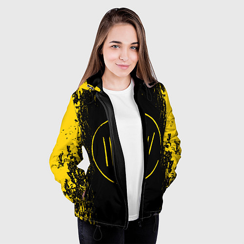 Женская куртка 21 Pilots: Yellow & Black / 3D-Черный – фото 3