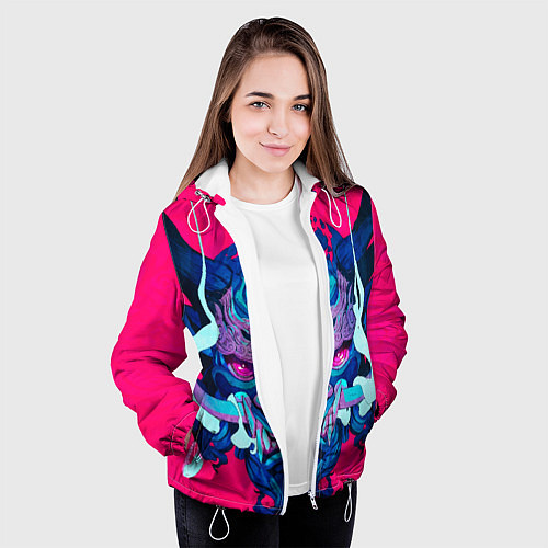 Женская куртка Мифический зверь / 3D-Белый – фото 3