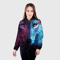 Куртка с капюшоном женская Волчий взгляд, цвет: 3D-черный — фото 2