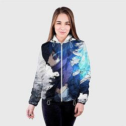Куртка с капюшоном женская Академия героев - Даби, цвет: 3D-белый — фото 2