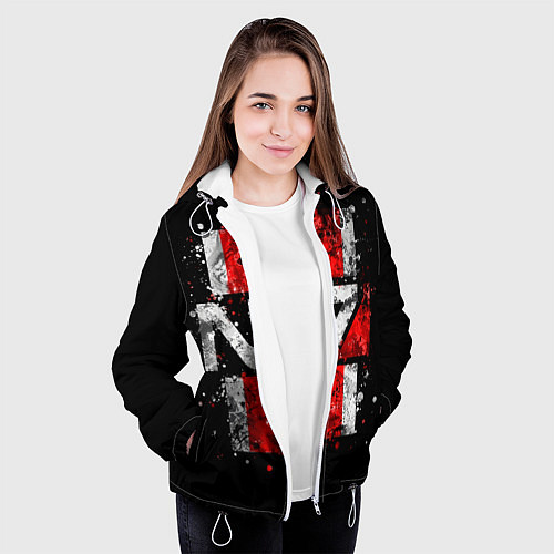 Женская куртка Mass Effect N7 / 3D-Белый – фото 3