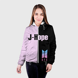 Куртка с капюшоном женская BTS J-hope, цвет: 3D-белый — фото 2
