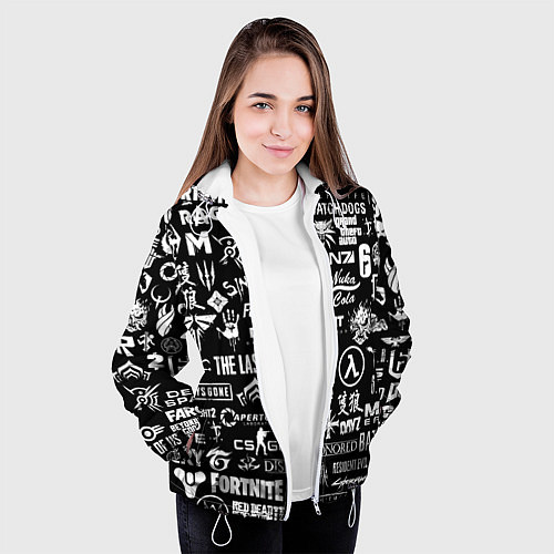 Женская куртка Истинный геймер / 3D-Белый – фото 3