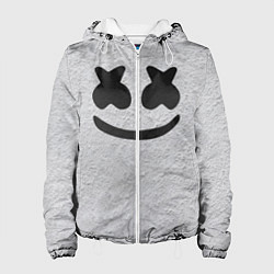 Куртка с капюшоном женская Marshmello: Grey Face, цвет: 3D-белый