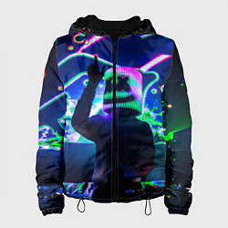 Куртка с капюшоном женская Marshmello: Neon DJ, цвет: 3D-черный