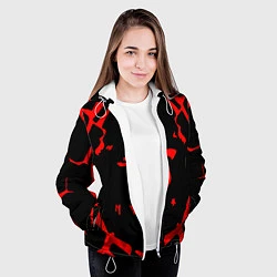 Куртка с капюшоном женская DOOM: Red Slayer, цвет: 3D-белый — фото 2