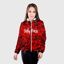 Куртка с капюшоном женская Sally Face: Red Bloody, цвет: 3D-белый — фото 2
