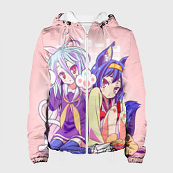 Куртка с капюшоном женская No Game No Life, цвет: 3D-белый