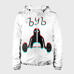 Куртка с капюшоном женская ЪУЪ СЪУКА КАЧОК, цвет: 3D-белый