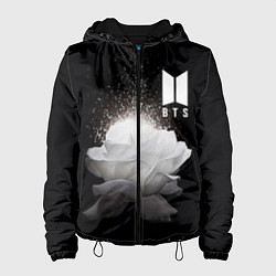 Куртка с капюшоном женская BTS Flower, цвет: 3D-черный