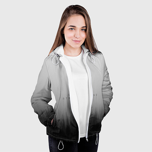 Женская куртка Death Stranding Лес / 3D-Белый – фото 3