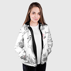 Куртка с капюшоном женская STRAY KIDS АВТОГРАФЫ, цвет: 3D-черный — фото 2